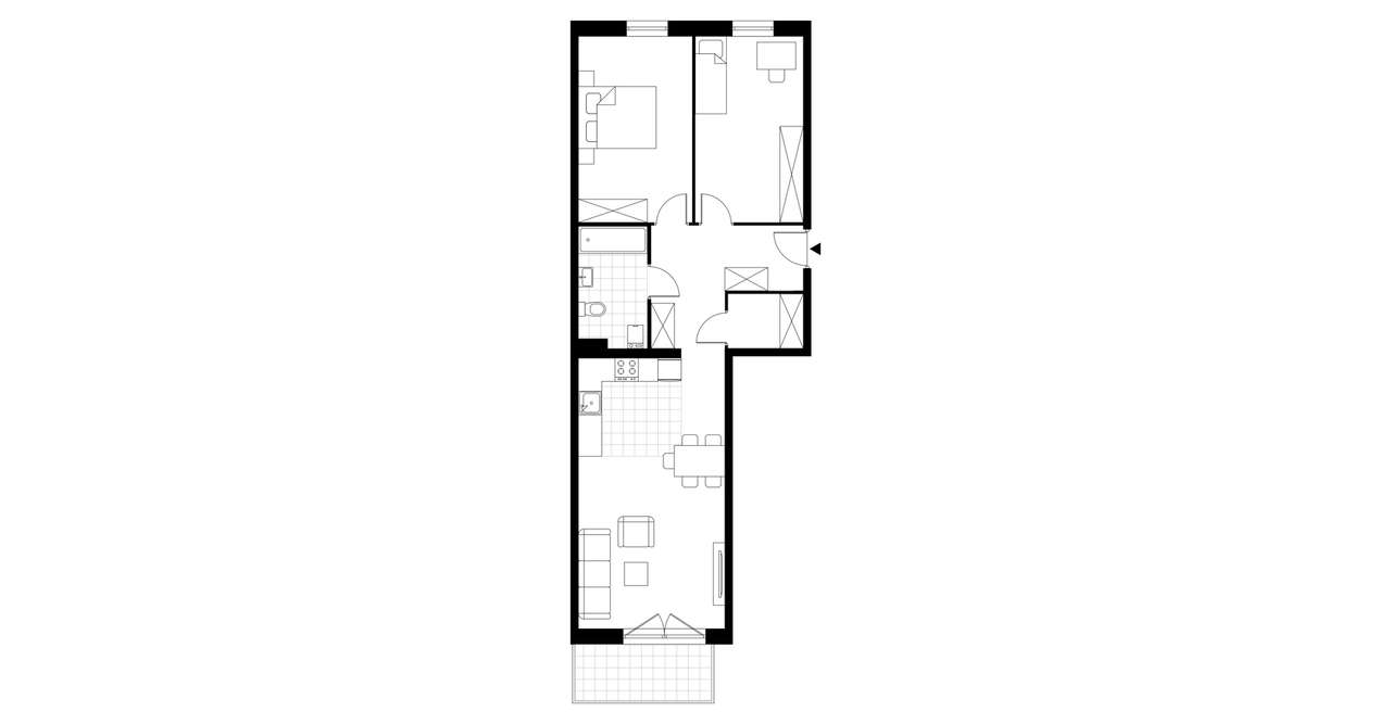 3-pokojowe mieszkanie 71m2 + balkon - Pełny obrazek: 3/17