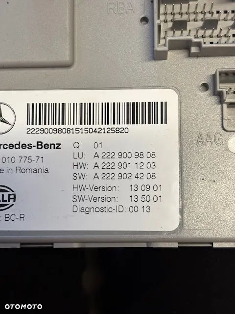 MODUŁ STEROWNIK SAM MERCEDES W205 A2229009808 - 2
