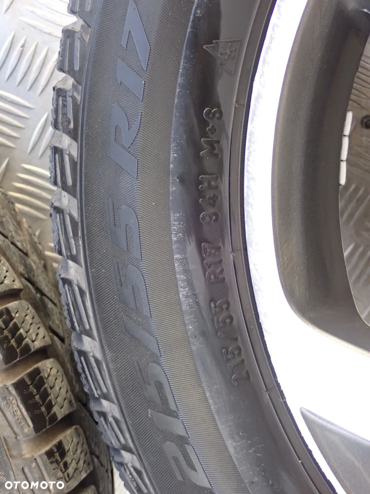 KOŁA FELGI ALUMINIOWE PEUGEOT 7,5JX17  ET 40  5X108  9671401580  Z OPONAMI ZIMA PIRELLI  215/55/17 - 13