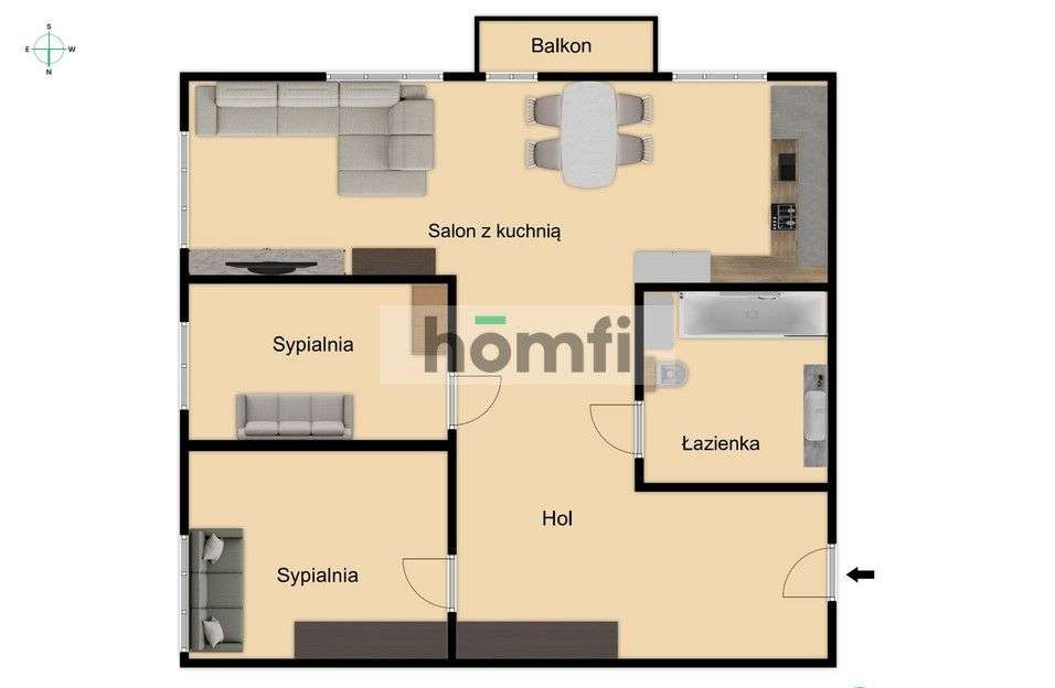 |Mieszkanie 3-pokojowe | Dworzysko Park | 55 m²|