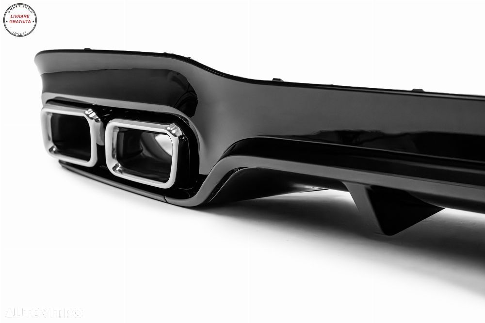 Difuzor Bara Spate Mercedes E-Class W213 S213 Sport Line (2016-2019) Negru Lucios- livrare gratuita - 3