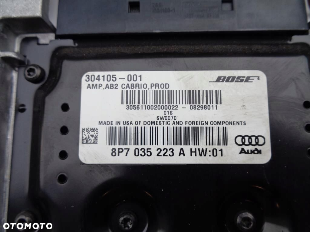WZMACNIACZ GŁOŚNIKI BOSE 8P7035223A AUDI A3 8P FL - 2