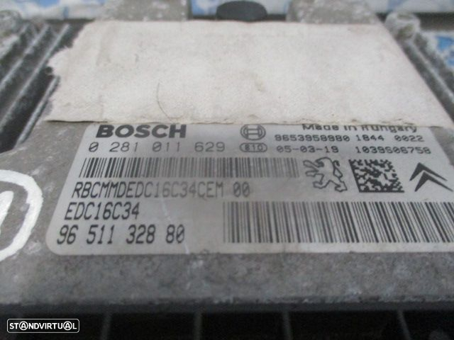 Centralina 0281011629 9651132880  281148373A   0265005486  9650236180  N0502073 CITROEN C4 2005 1.6HDI 110CV 3P CINZA BOSCH - 5