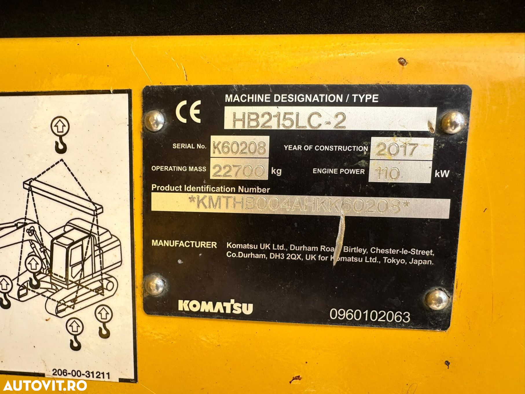 Komatsu HB215LC Hybrid Excavator - 3