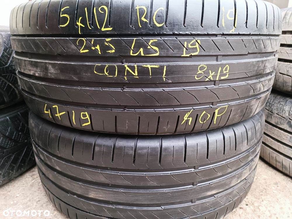 245/45R19 98W 102Y XL Opony Letnie Lato Continental ContiSportContact 5 MO-V 4,5-5mm  Legnica ALU-RAD 245/45 - 1