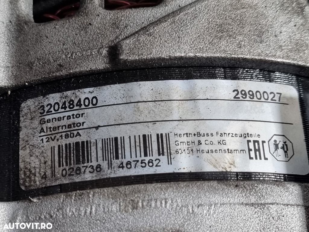 Alternator Volvo XC60 Facelift 2.4 D 2013 - 2017 181CP 2400CC D5244T12 Euro5 (1092) ... - 4