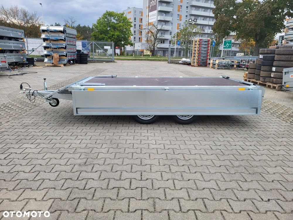 Neptun DOSTAWA! Przyczepa platforma wym. 302x151 SPAWANA! koła pod spodem N7-302 2 kps, wszystkie burty DEMONTOWALNE, lekka kat.B GN273 - 2