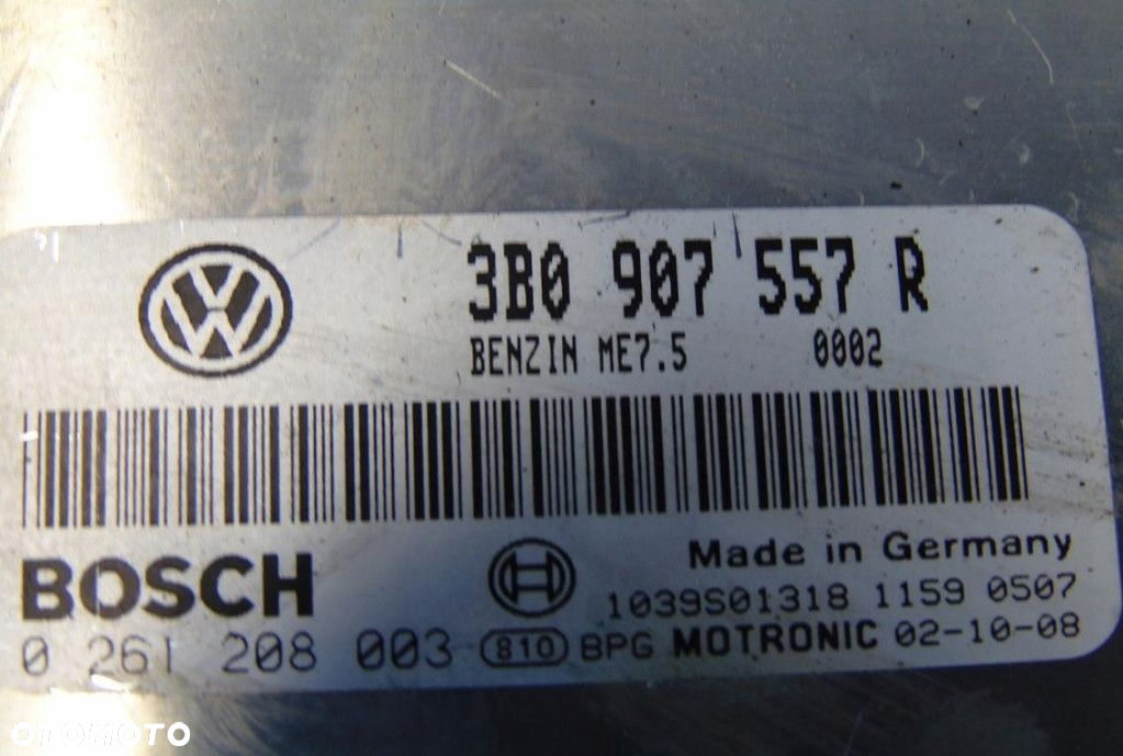 VOLKSWAGEN PASSAT B5 LIFT 2.0AJT BENZYNA SEDAN KOMPUTER SILNIKA 3B0907557R - 3