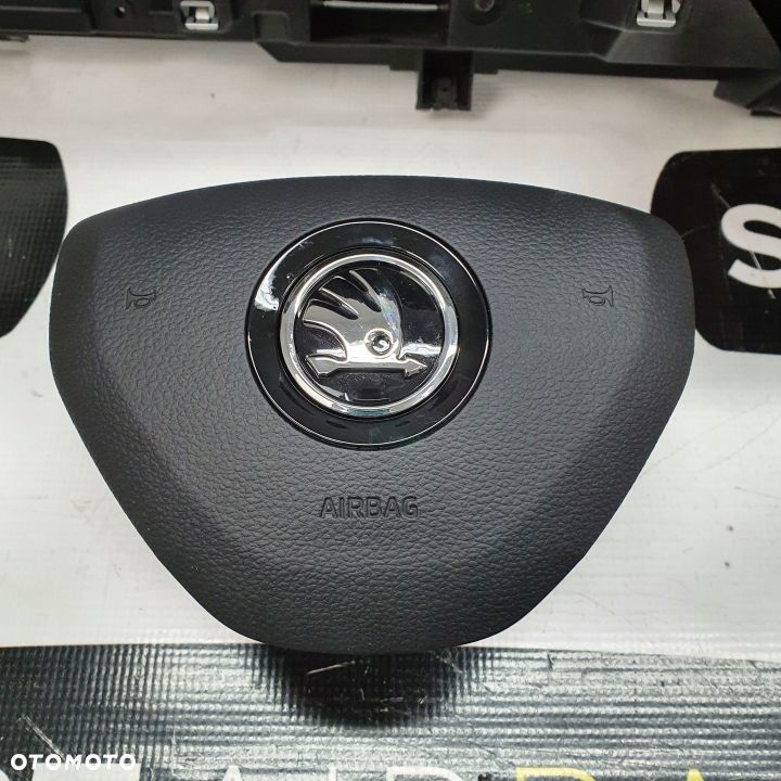 SKODA KODIAQ DESKA ROZDZIELCZA KONSOLA KOKPIT PULPIT PODUSZKI AIRBAG AIR BAG PASY KIT SET - 6