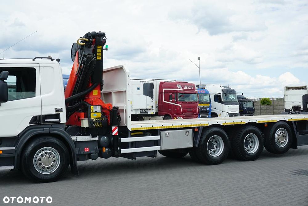 Scania / P 420 / 8 X 4 / TRIDEM / SKRZYNIOWY + HDS / PALFINGER PK 26002 / WYS. 12 M / DŁ. 8 M - 17