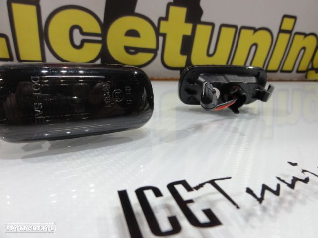 Pisca, farois, farolins laterais led dinâmico fundo preto Audi A3 8P, A4 8E B6, B7, A6 C6 - 10