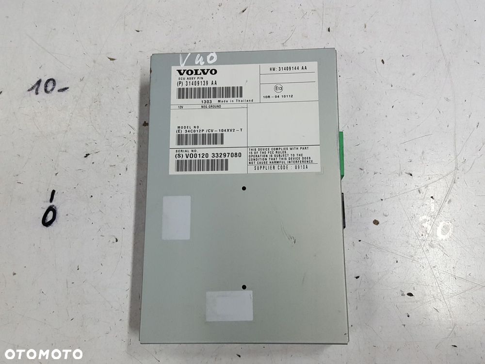 VOLVO V40 II 2 12-16r WZMACNIACZ RADIA AUDIO 31409139AA - 2