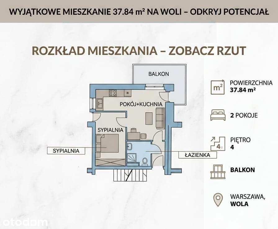 PEWNA INWESTYCJA 2 POKOJE NA BEMOWIE. Kontakt w godzinach: 7-15