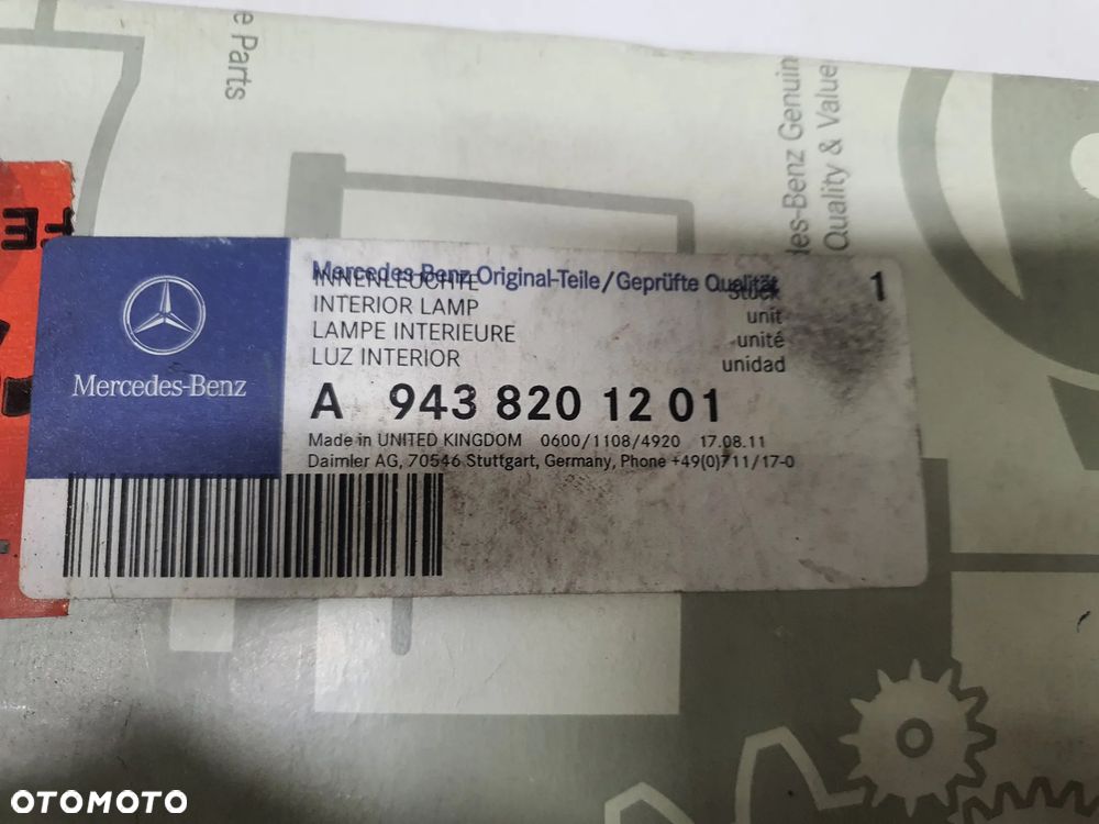 Lampka wewnętrzna oświetlenie kabiny Mercedes Actros 9438201201  A 943 820 12 01 - 8