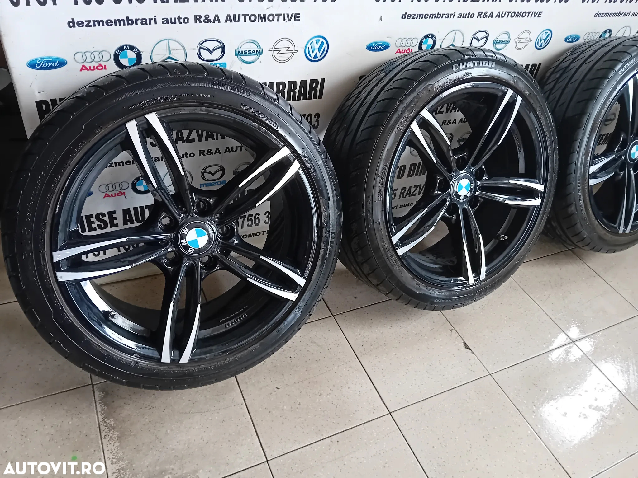 Jante Aluminiu BMW R18 Cu Anvelope Vara Dot 2022 225/45R18 5X120 F10 F30 F31 F32 F11 F01 F20 Etc - 5