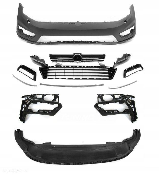 Zderzak Przod kpl kratki grill Led Vw Golf VII 7 5g 5g0 2012-17 R line look - 3