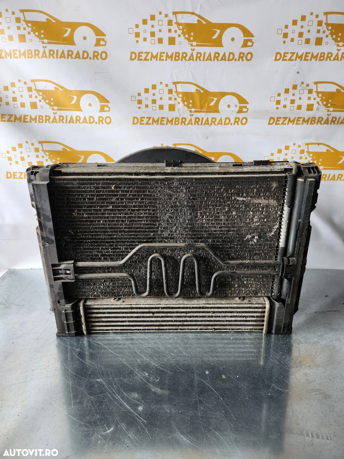 Grup Radiatoare Radiator Apa Clima Intercooler Termocupla Electroventilator Bmw E90 E91 E92 E93 Mot - 8
