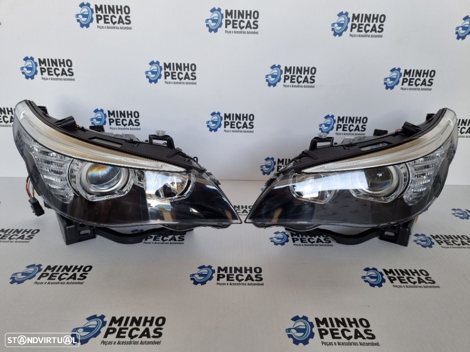 Faróis Angel Eyes BMW (E60/E61) Fundo Preto - 2