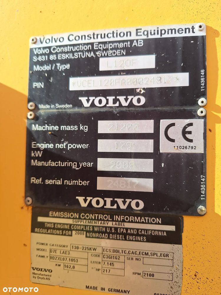 Volvo L120F L120 120F - 20