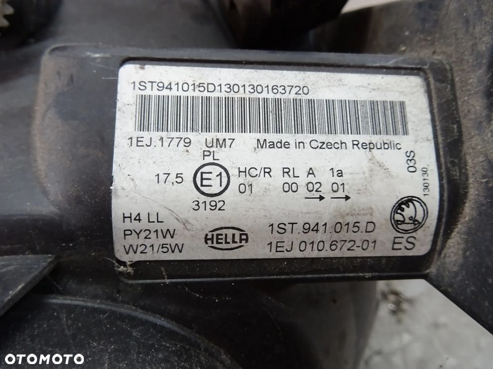 1ST941016D 1ST941015D Lampa przod H4 Skoda Cititgo czesci - 7