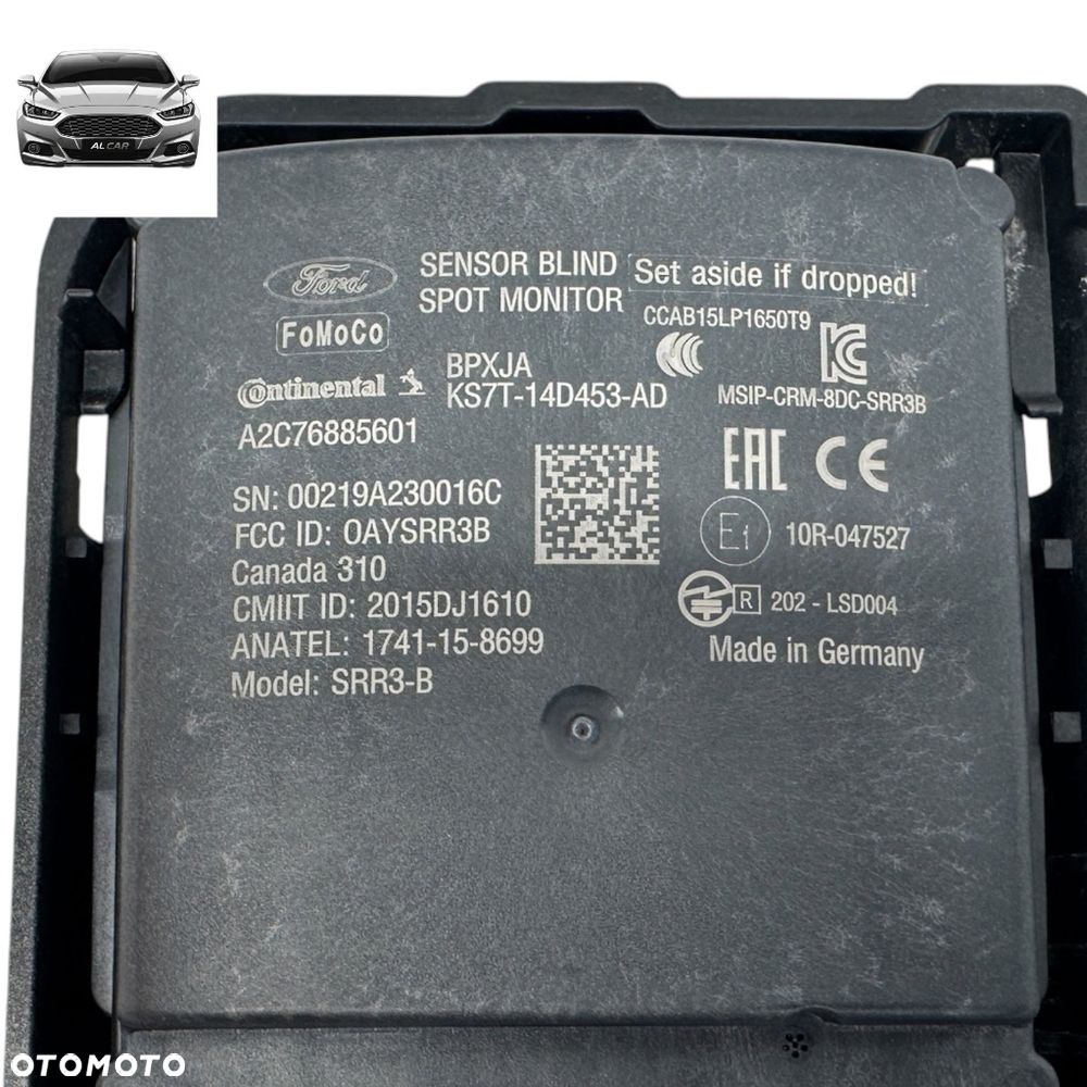 CZUJNIK MARTWEGO POLA + MOCOWANIE PRAWE FORD MONDEO MK5 LIFT KS7T-14D453-AD - 3