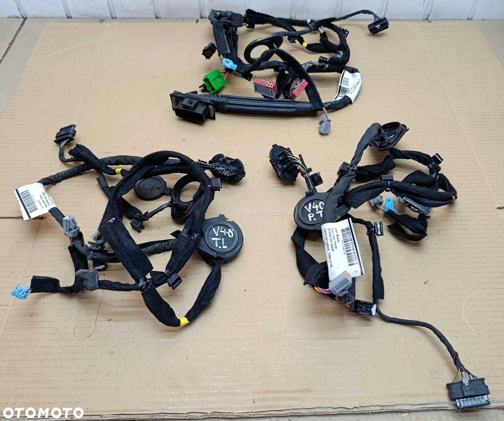 Volvo V40 II wiązka drzwi przód tył szyby elektryczne lusterko 6PIN instalacja - 1