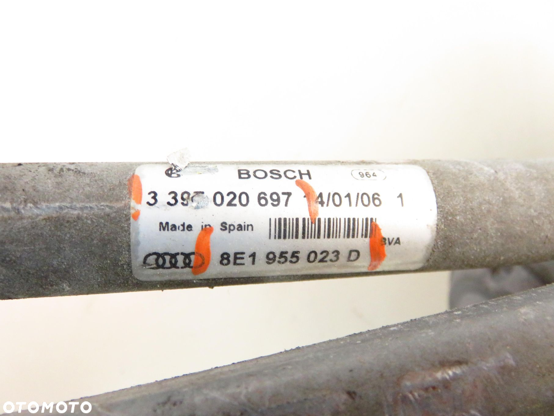 MECHANIZM WYCIERACZEK AUDI A4 B6 (8E2) 3397020697 8E1955023D 8E1955119 - 3