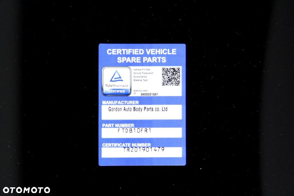 BŁOTNIK PRAWY FIAT DOBLO II 10-15 OPEL COMBO D 11-18 DO LAKIEROWANIA OCYNK - 4