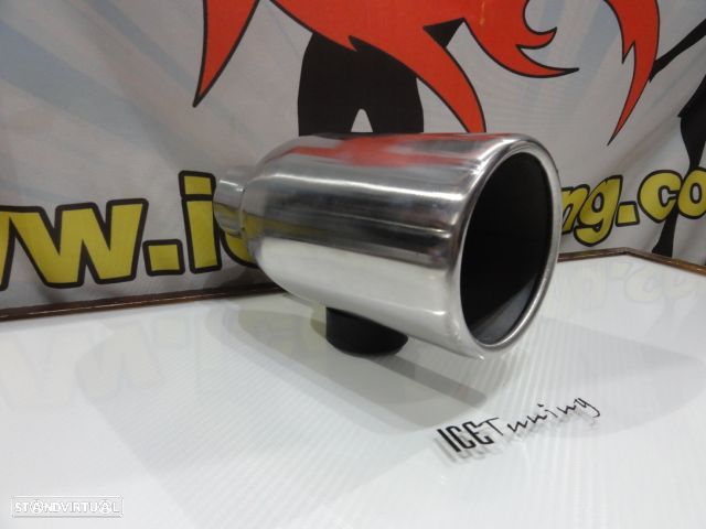 Ponteiras De Escape XXL Redonda 110mm X 240MM 100% Inox - 2