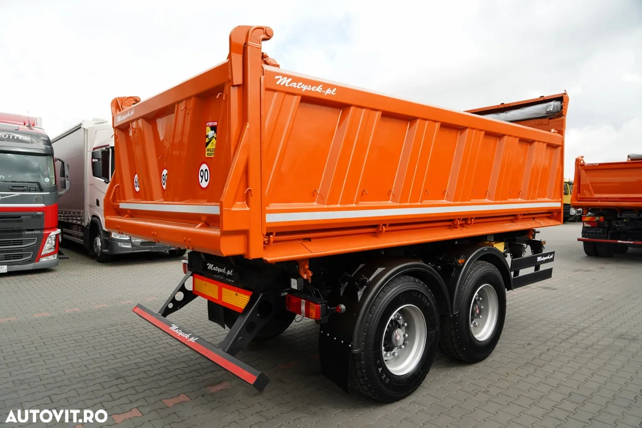 Meiller BASCOLĂ CU 3 LATE / REMORCA TANDEM / AXE RIDICABILE / SAF - 7