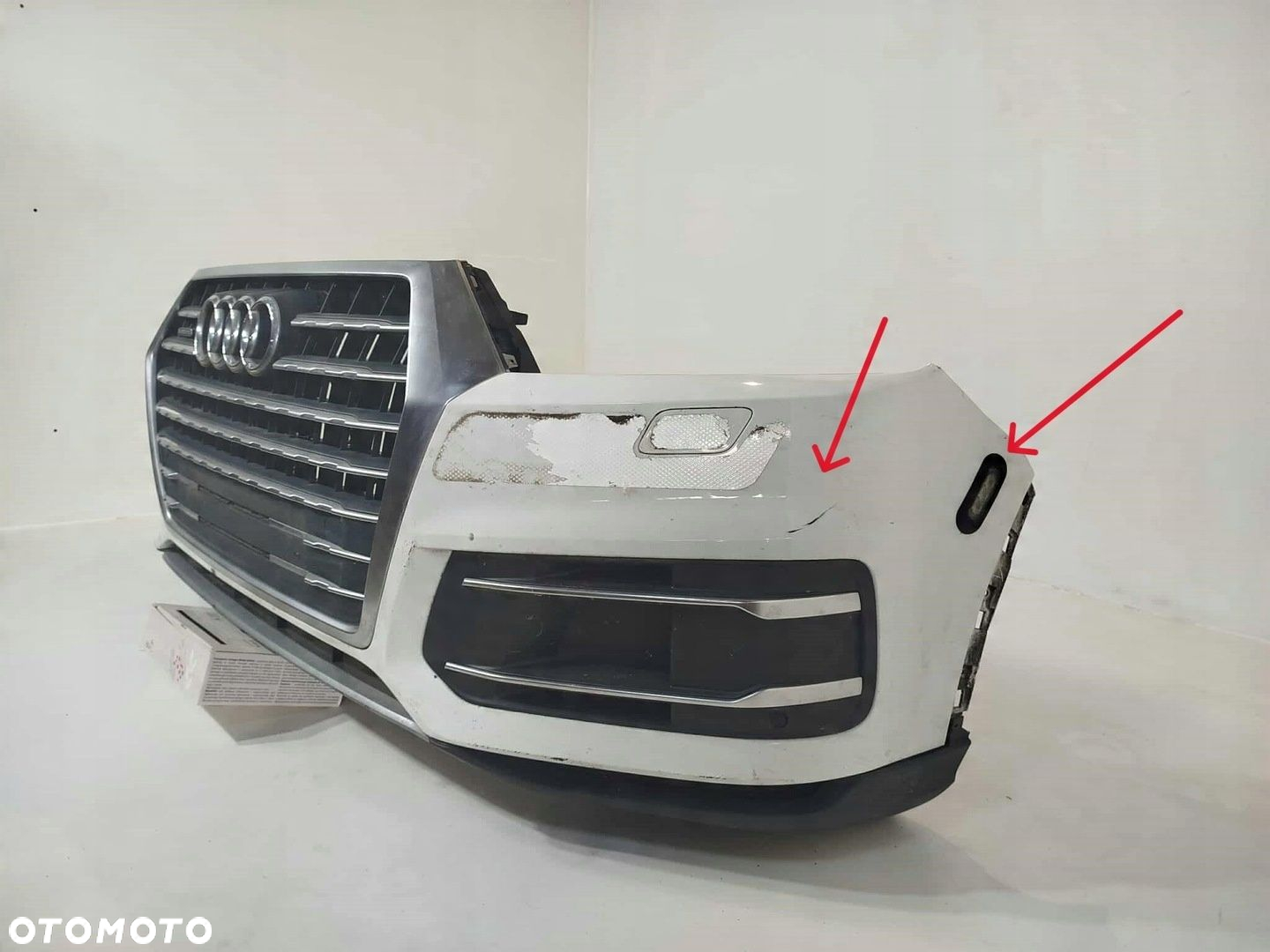 ZDERZAK PRZEDNI PRZÓD GRILL AUDI Q7 II 15-19 SPRYSKI PDC - 2