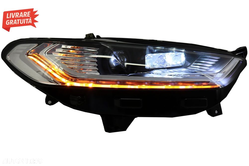 Faruri LED DRL Ford Mondeo MK5 (2013-2016) Semnalizare Secventiala Crom- livrare gratuita - 9