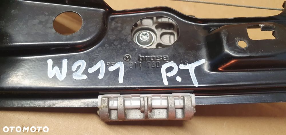 Mechanizm podnośnik szyby prawy tył Mercedes E-Klasa W211 A2118202442 A2117300246 - 8
