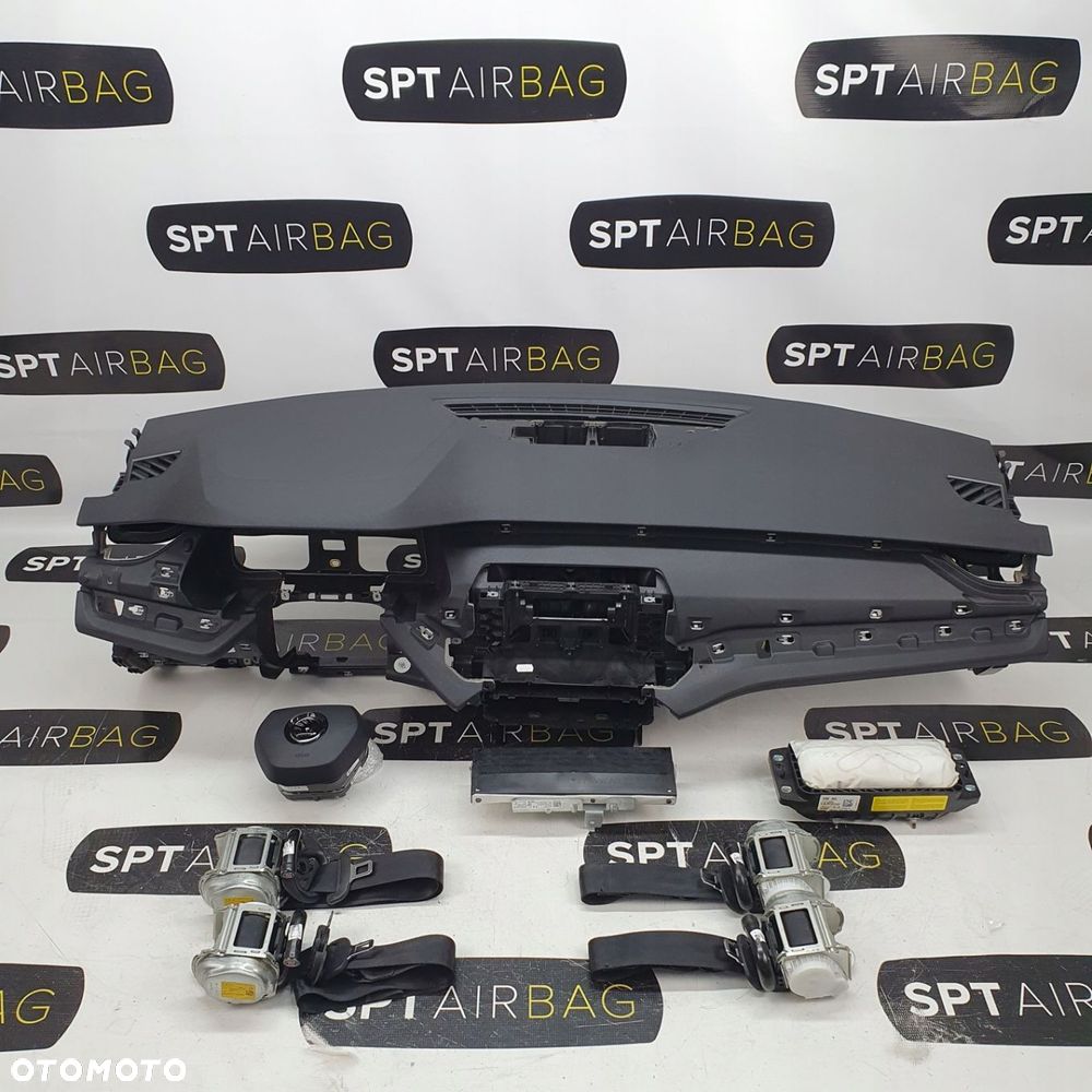 SKODA OCTAVIA IV 4 DESKA ROZDZIELCZA KONSOLA KOKPIT PULPIT PODUSZKI AIRBAG AIR BAG PASY KIT SET - 1