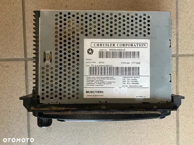 RADIO RADIOODTWARZACZ CD RDS CHRYSLER VOYAGER 4 IV - 2