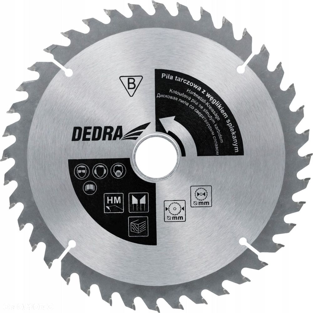 Piła tarczowa do drewna 60z śr.350x30 mm H35060 dedra - 2