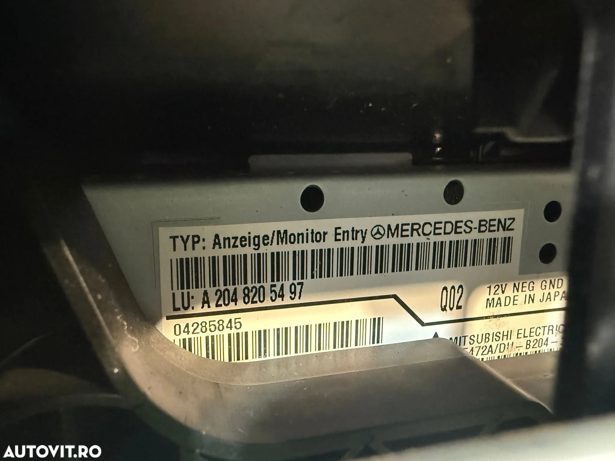 DISPLAY BORD NAVIGATIE NAVI CD MULTIMEDIA  MERCEDES BENZ C250 CDI C CLASS W204 2.1 DIESEL 2010 COD OEM A2048205497 A2046801231 2008-2014 - 5