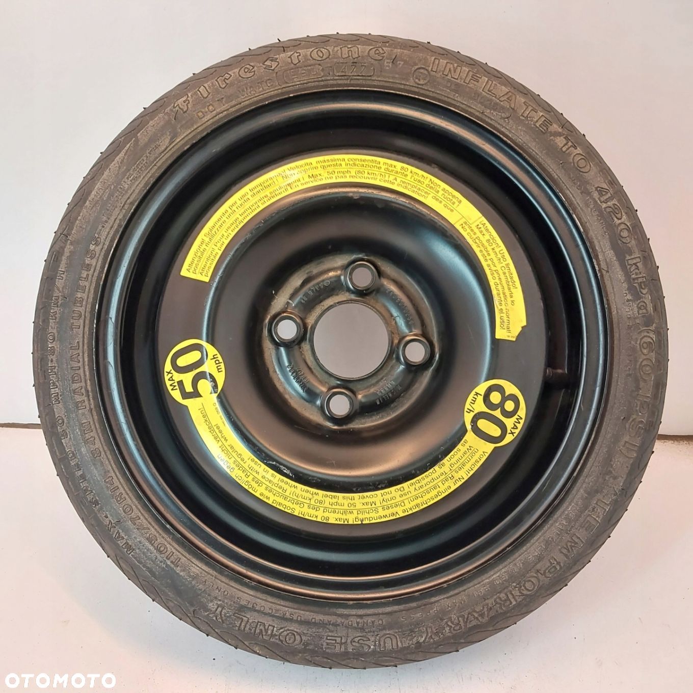 Koło dojazdowe dojazdówka 14 4x100 VW Up Seat Mii 105/70R14 B1030 - 1