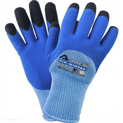 Rękawice Robocze Rękawiczki Ocieplane Zimowe BHP Piankowe Latex 9-XL 12Par - 3
