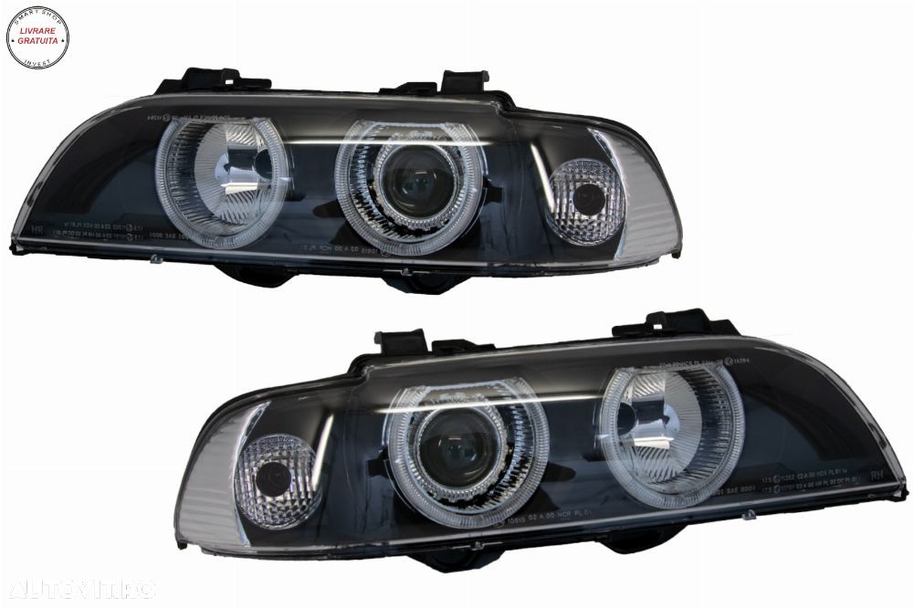Faruri Angel Eyes BMW Seria 5 E39 (1996-2003) Facelift Design- livrare gratuita - 1