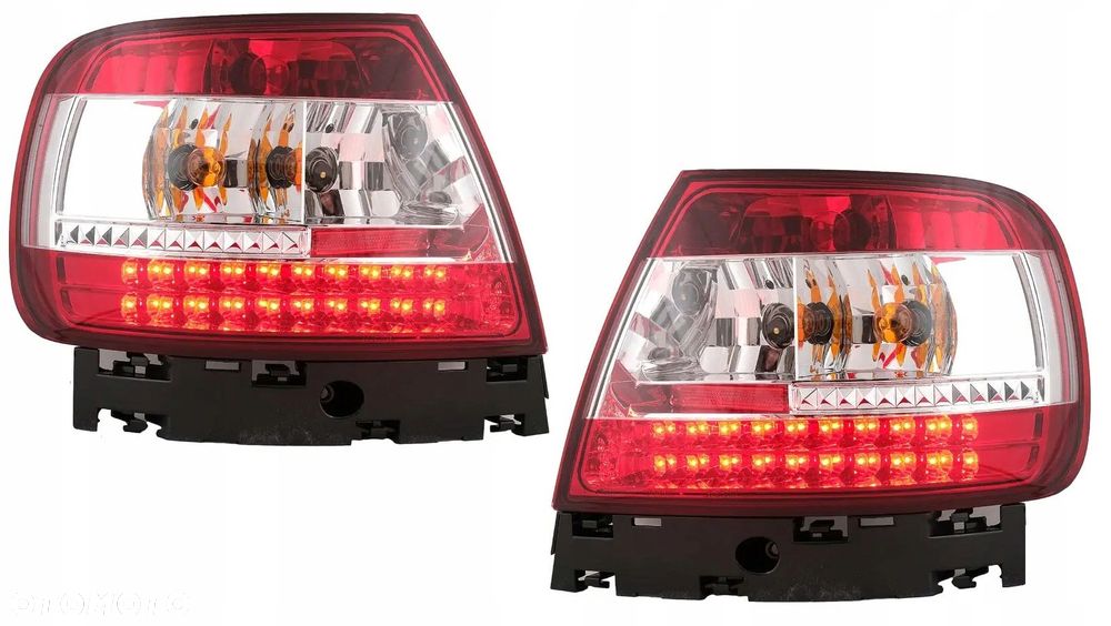 Lampy tylne kpl Led Biało Czerwone Tuning Audi A4 b5 8d Sedan 1994-2001 - 1