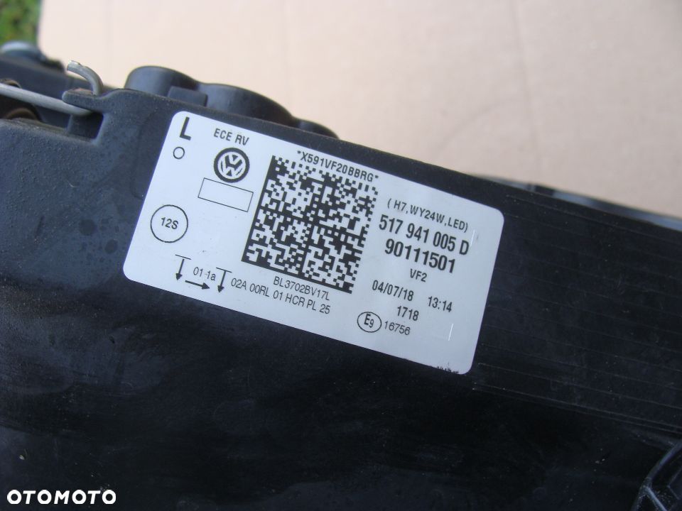GOLF VII 7 SPORTSVAN LIFT LEWA LAMPA 517941005D - 7