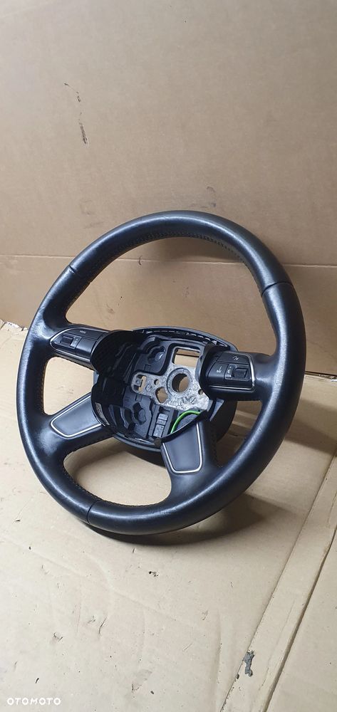 Kierownica multifunkcyjna multifunkcja skórzana skóra Audi A4 B8 Lift 4L0419091AC - 3