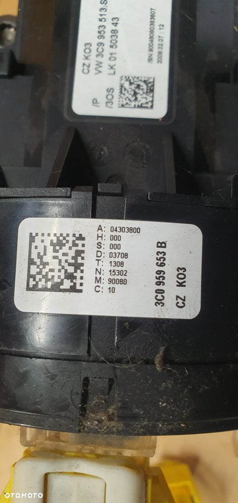 Manetki przełącznik zespolony pająk taśma VW Passat B6 3C9953507BA 3C9953513S - 12