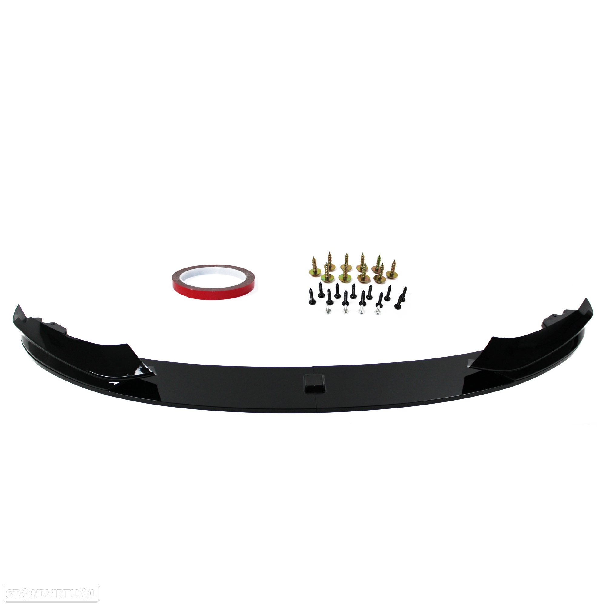 Aba Spoiler / Lip Frontal BMW SERIE 4 F32 / F33 / F36 2013-2021 em preto piano brilhante M-Performance Look ABS - 3