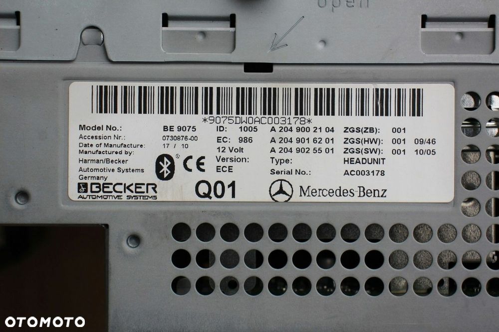 Radio Navi nawigacja Mercedes C-Klasa w204 2049002104 BE 9075 - 5