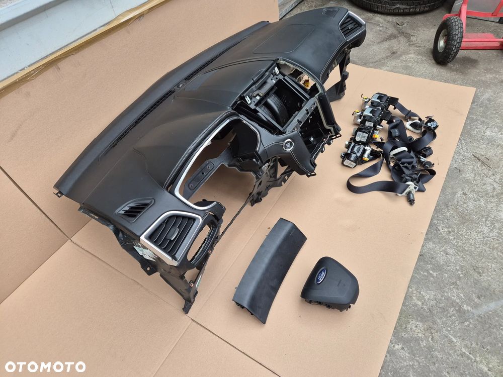 FORD EDGE MK2 LIFT VIGNALE SKÓRA SZYTA NIĆ 2019-KONSOLA PODUSZKI PASY ZESTAW KOMPLET ORYGINALNY IDEALNY - 2