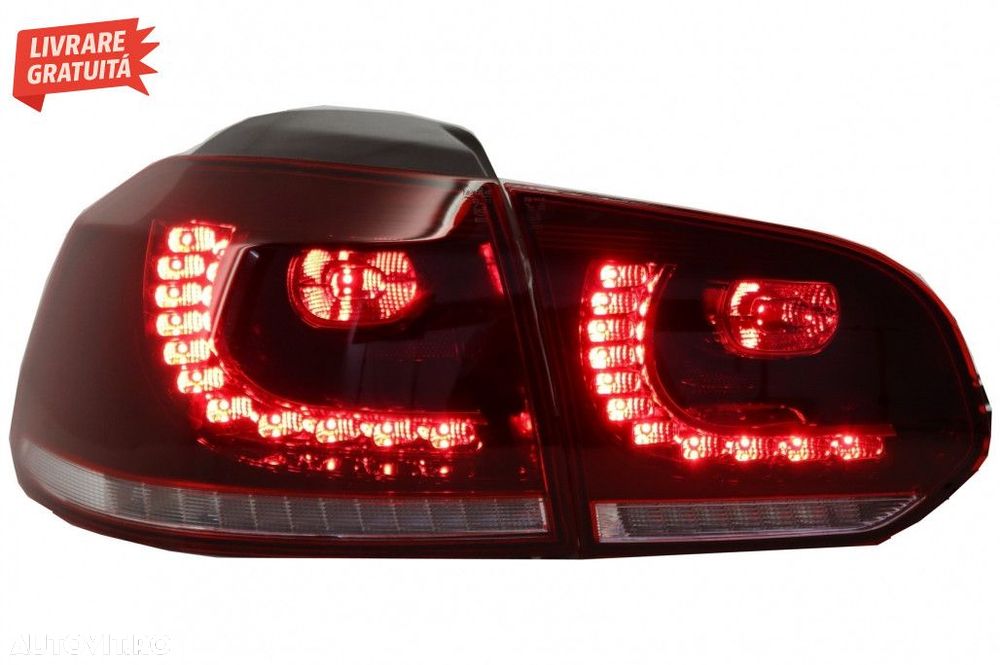Stopuri FULL LED VW Golf 6 VI (2008-2013) R20 Design Semnal Secvential - 7
