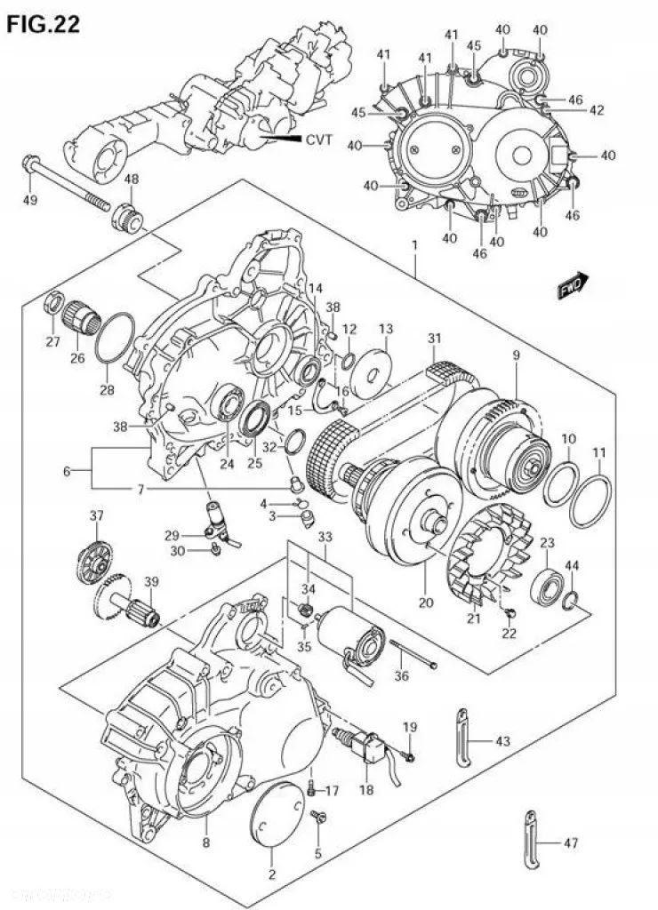 FILTR NAPĘDU PRZEKŁADNI CVT SUZUKI AN 650 BURGMAN - 2