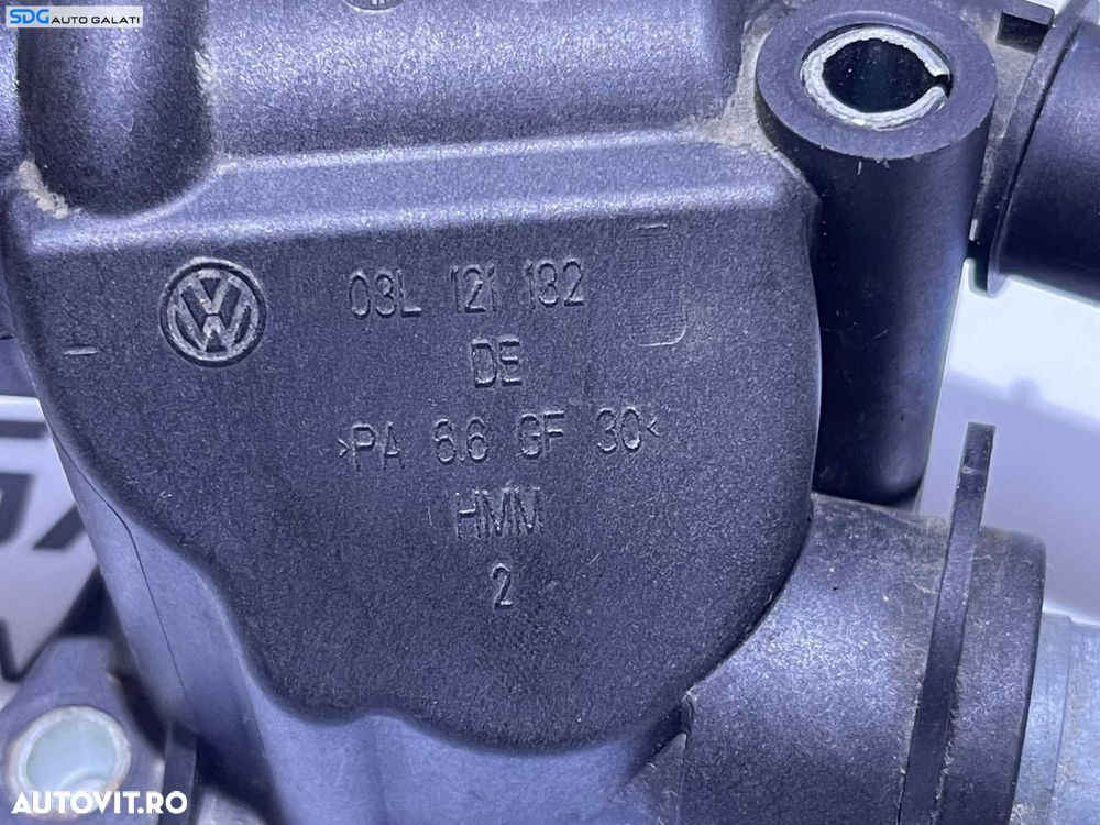 Distribuitor Corp Carcasa Termostat Senzor Temperatura Apa Skoda Superb 2 2.0 TDI CBBB 2008 - 2013 Cod 03L121132[S0346] - 5